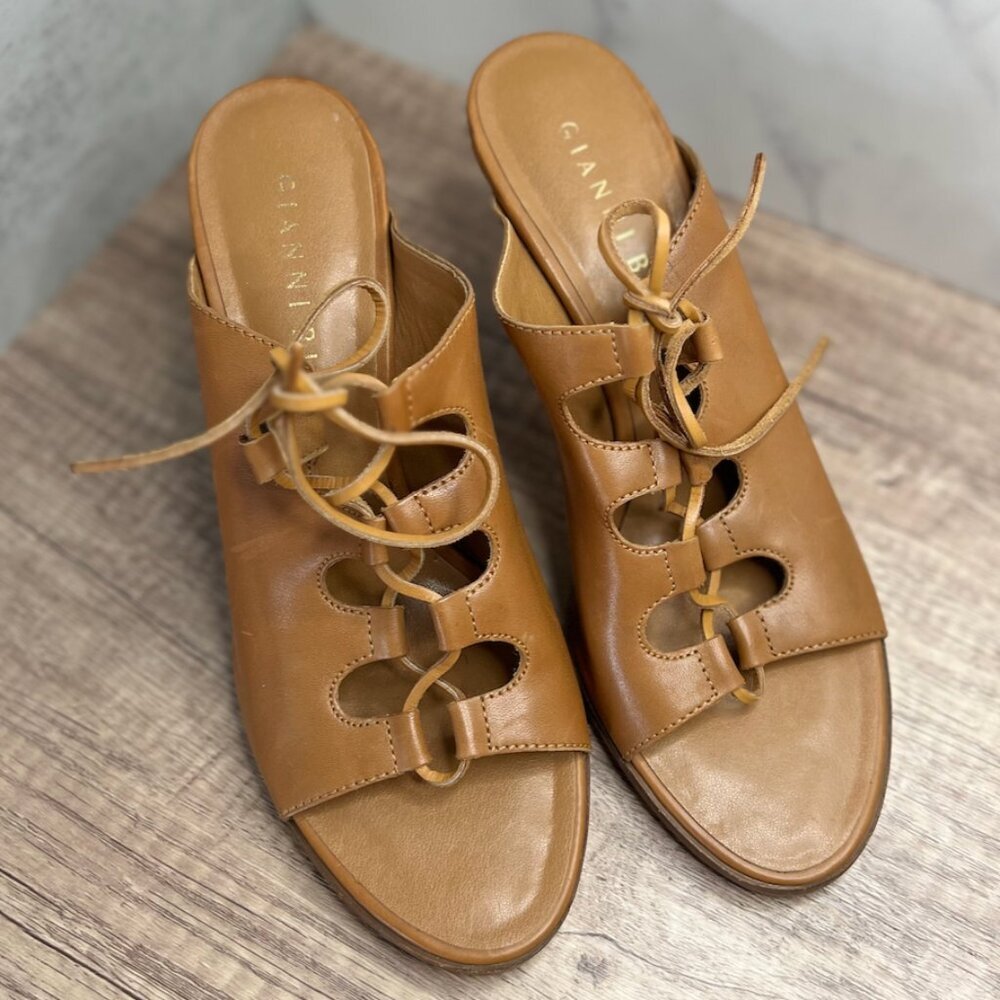 Gianni Bini Brown Lace Up Heel - Picture 8 of 13